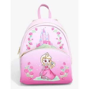 Loungefly Disney Sleeping Beauty Chibi Princess Aurora Pink Mini Backpack